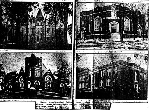 westfield history, tribune star, 1942, lillian briscoe, westfield college, westfield united brethren church, westfield methodist church, 